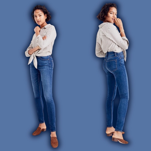 NWOT Madewell ‘Curvy High-Rise Skinny Jeans’ in “Hayes” Wash Size 27 - Picture 1 of 16